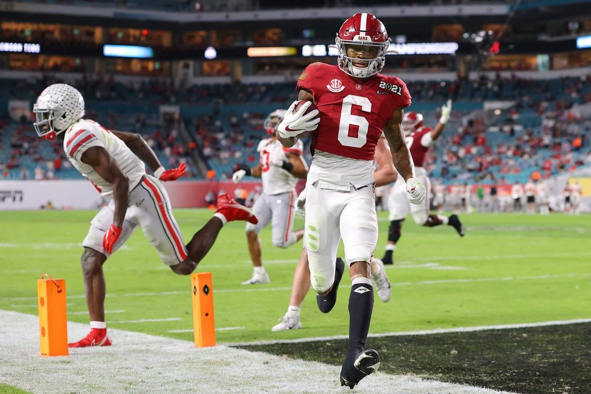 A good player is a good player is a good. player,  Brian Flores said of  DeVonta Smith.