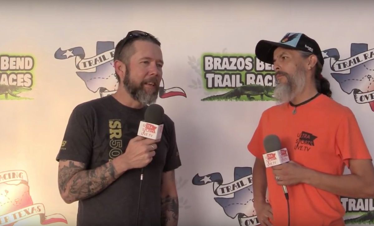 Agnew (left) being interviewed on UltraSportsLive; Image via  [object Object]