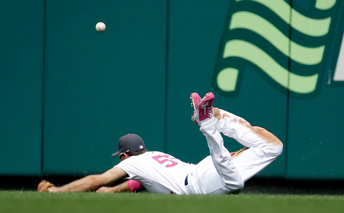 St. Louis Cardinals right fielder Stephen Piscotty is unable to catch a double by Pittsburgh Pirates’ John Jaso during the seventh inning. Via  [object Object] .