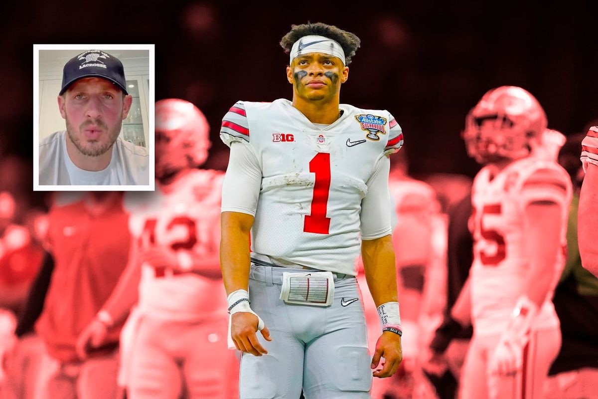 Dan Orlovsky (inset) and Justin Fields.