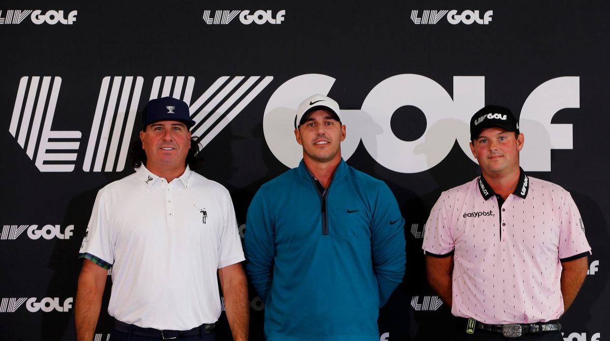 (From l.) Pat Perez, Brooks Koepka, and Patrick Reed