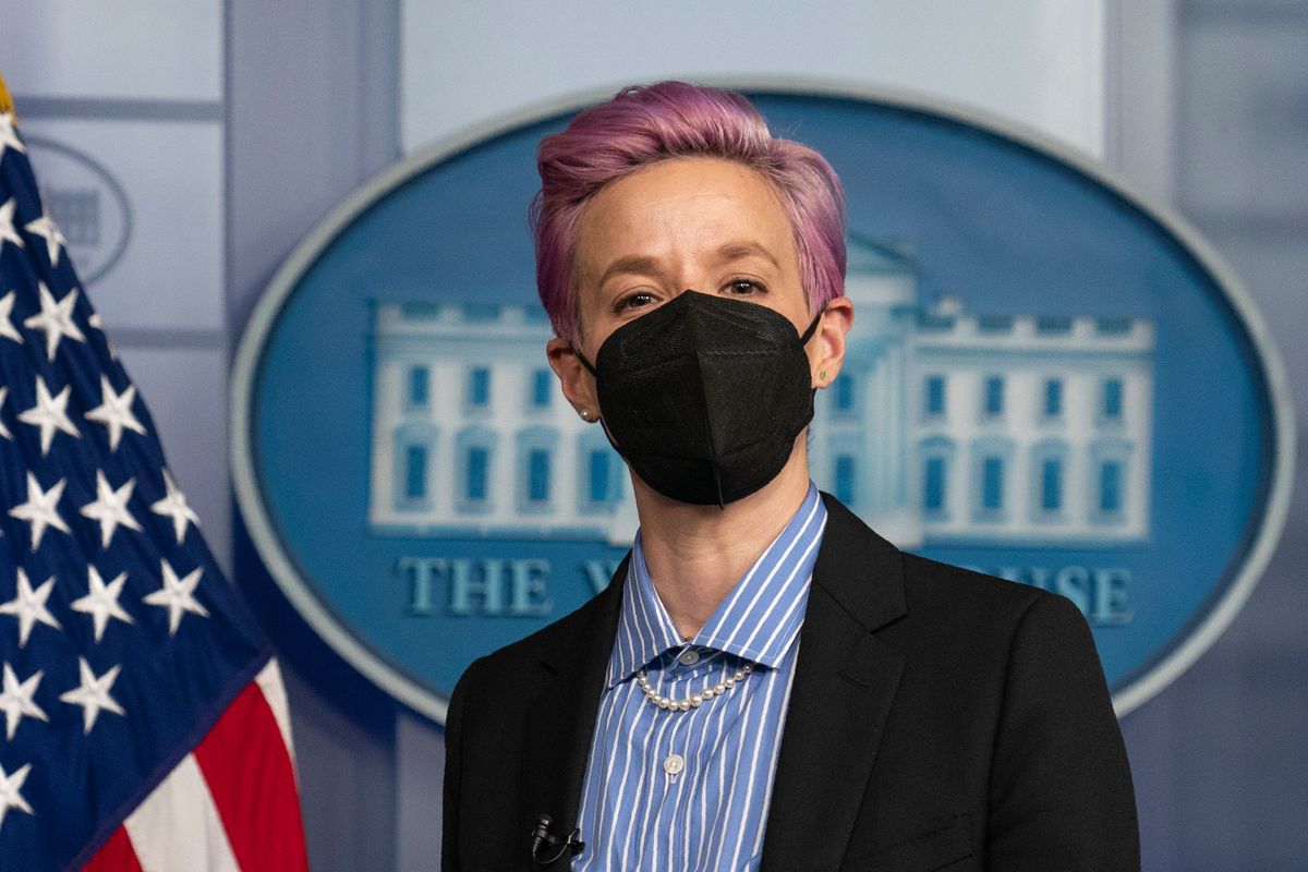 “We’ve had cinder blocks tied to our feet for all of these years,” says USWNT star Megan Rapinoe.