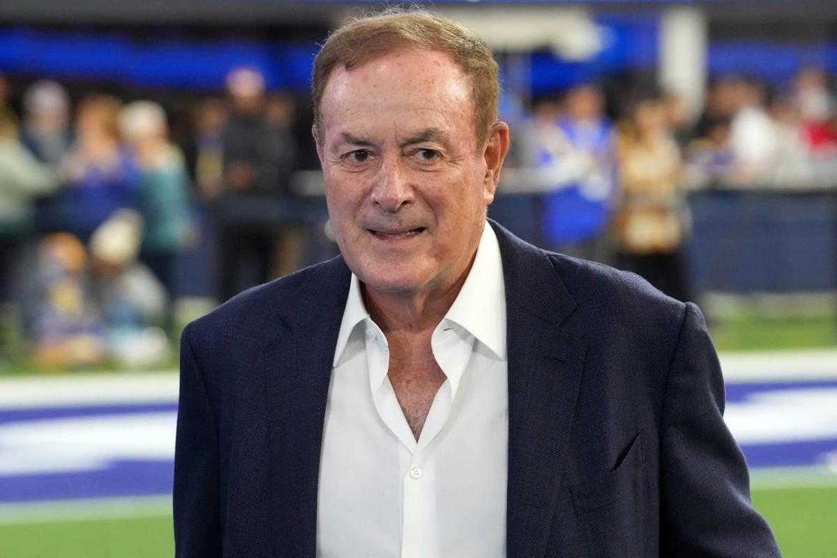 Dec 21, 2023; Inglewood, California, USA; Thursday Night Football Amazon Prime play-by-play announcer Al Michaels during the game between the Los Angeles Rams and the New Orleans Saints at SoFi Stadium.
