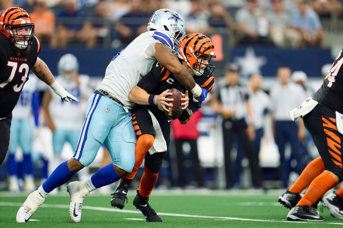 The Dallas Cowboys sacked Cincinnati Bengals' QB Joe Burrow six times