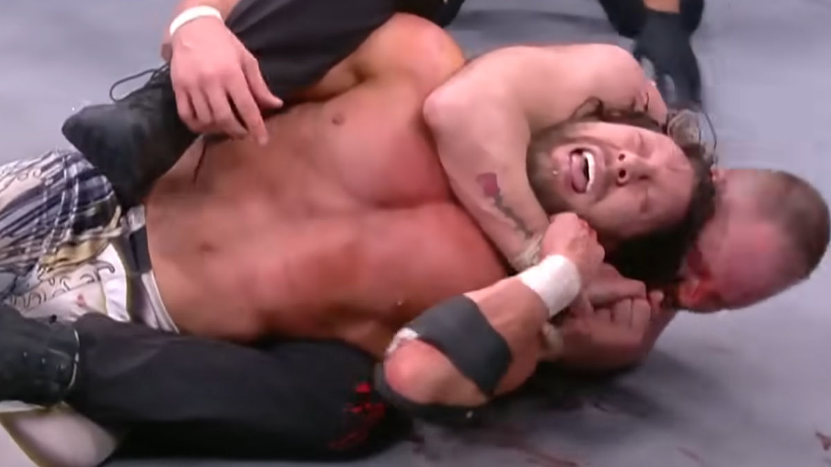 Jon Moxley and  Kenny Omega worked through their issues in a reasonable and respectful manner on Wednesday’s Dynamite, using time-tested conflict resolution strategies including “punch the other person until they bleed,” “choke them,” and “stab them with a screwdriver.”
