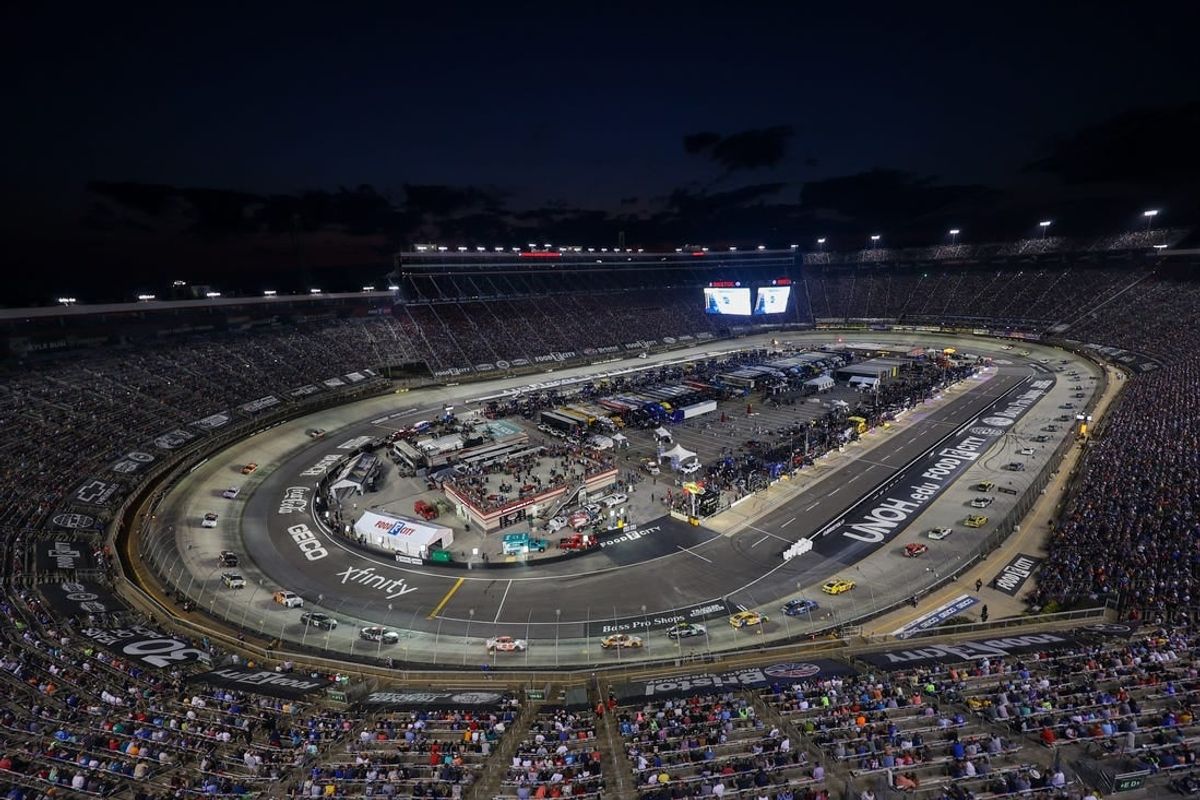 Sep 17, 2022; Bristol, Tennessee, USA; General view during the NASCAR Bass Pro Shops Night Race at Bristol Motor Speedway.