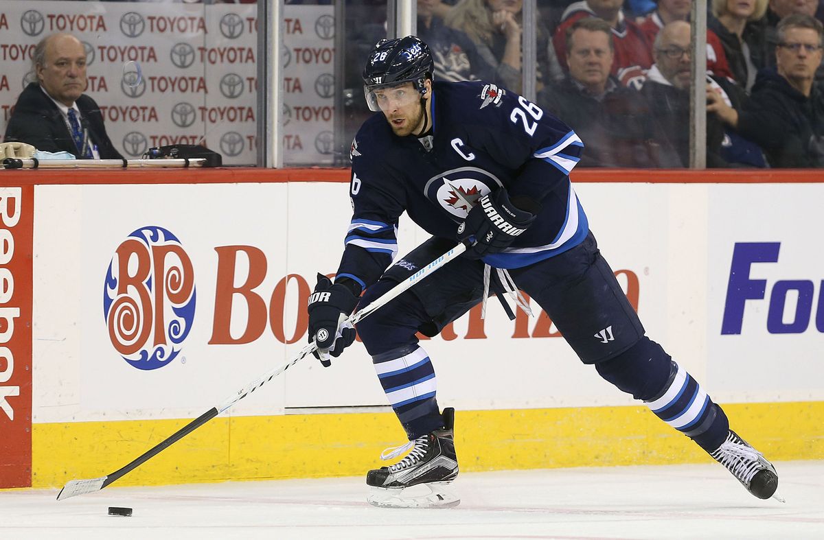 Photo is from January because the photo agencies simply don’t send people to shoot most games in Winnipeg. This could become a problem if the Jets stay good. Jason Halstead/Getty Images.