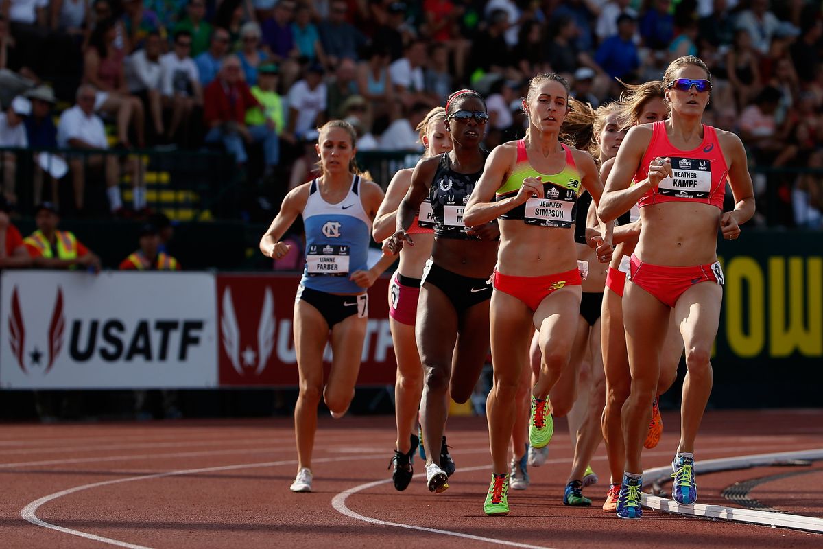 This is the sport of running. That’s my hometown hero Heather Kampf up front. Photo via  [object Object]