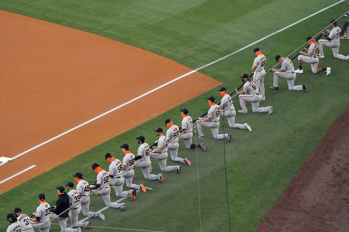 “I’m a Christian, so I just believe that I can’t kneel before anything besides God,” said reliever Sam Coonrod, talking out of his ass.