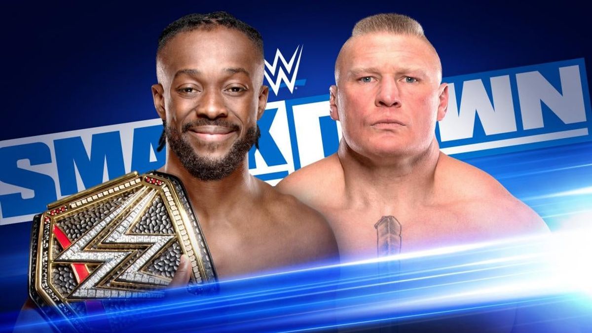 Brock Lesnar’s (right) first television match in over 15 years (against WWE Champion Kofi Kingston, left) is just about the biggest way WWE can kick off it s first-ever weekly show on a “big four” broadcast network.