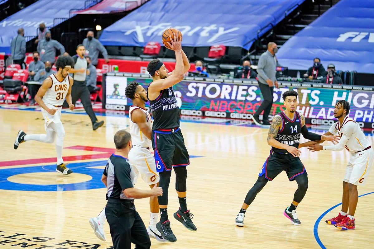 Behold! A rare Ben Simmons three-pointer.