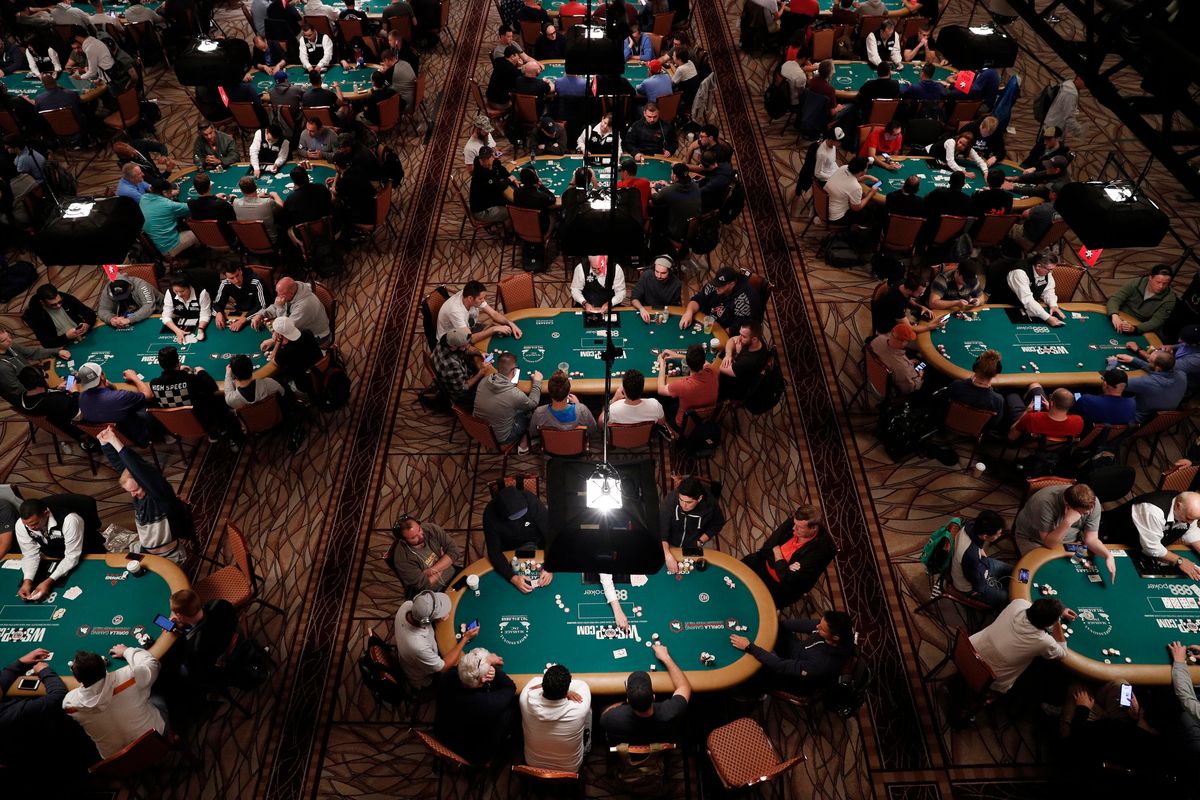 Players and dealers pack the World Series of Poker in Las Vegas in what amounts to feeding ground for communicable diseases.