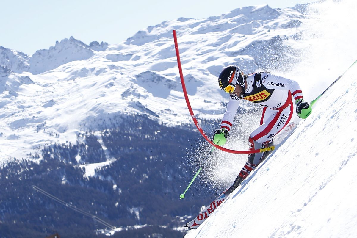 Marcel Hirscher on his winning run. Photo: Alexis Boichard/ [object Object]