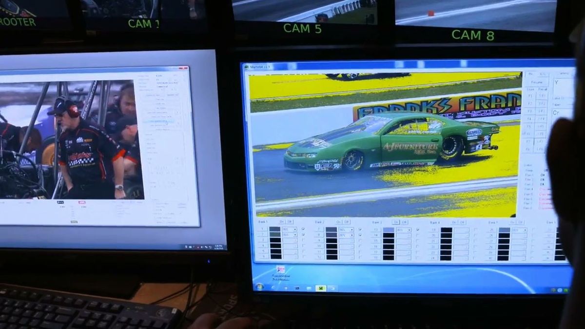 An NHRA production truck. Screenshot credit: NHRA/ [object Object]