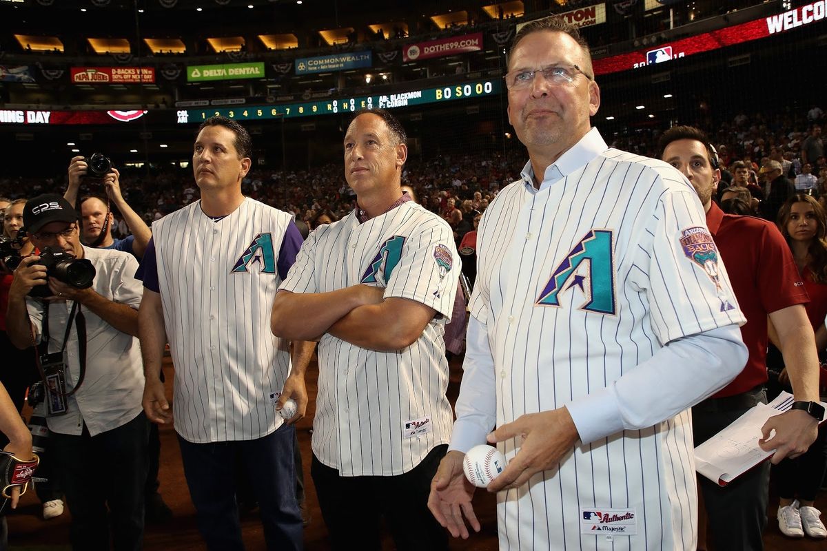 Mark Grace (R) got a little too comfortable during a broadcast. It was revealing.