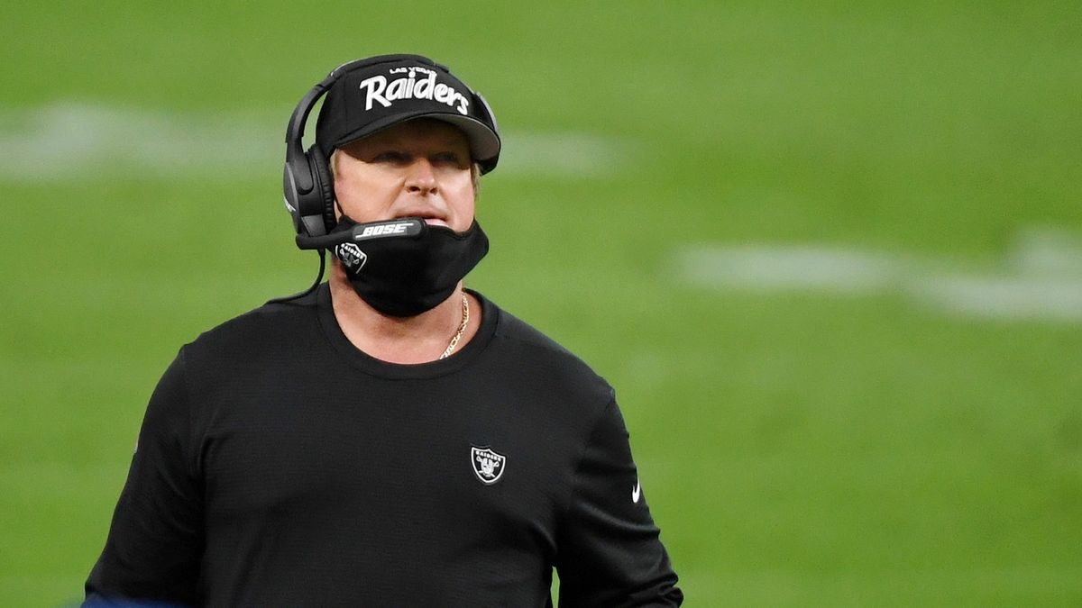 Someone tell Jon Gruden there’s a goddamn global pandemic happening.