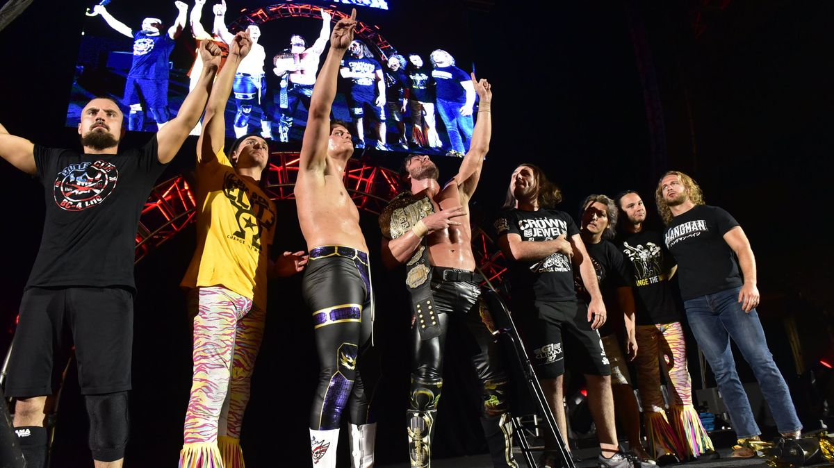 The Bullet Club, led by Cody Rhodes and Kenny Omega, at NJPW G1 Special in San Francisco on July 7th.