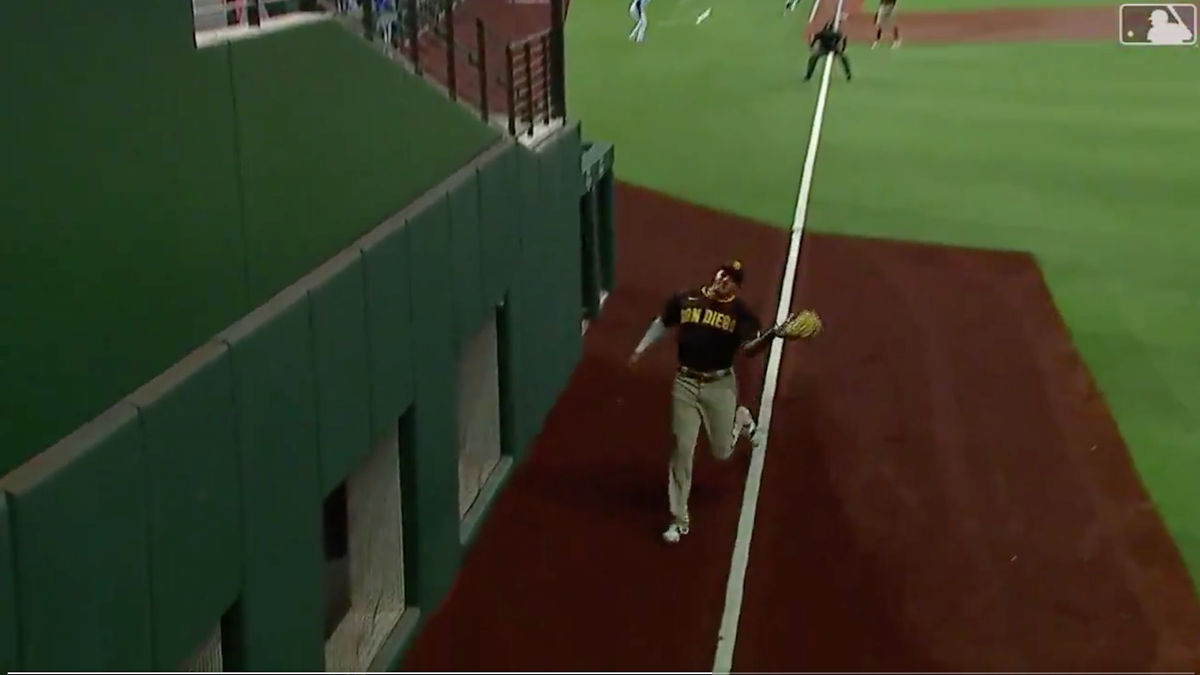 That’s Manny Machado out in deep right field with the catch of the year.
