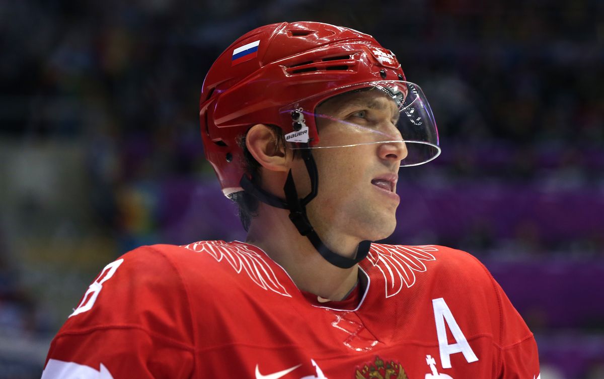 Ovechkin in Sochi in 2014. Photo: Bruce Bennett/Getty Images
