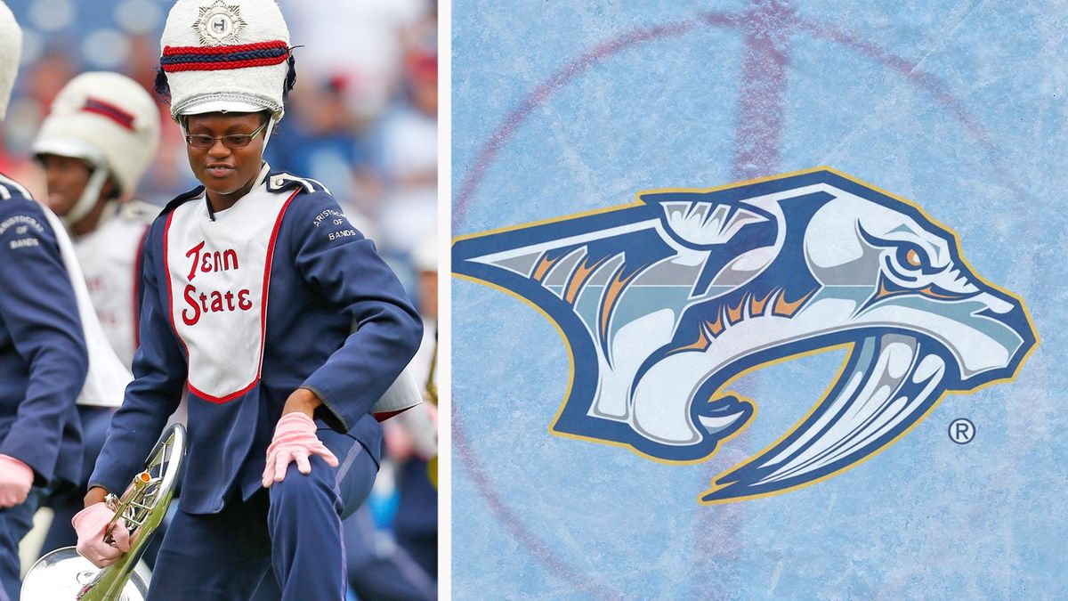 Tennessee State (l.) could become the first HBCU to establish a Division I hockey program, launching an exploratory committee with help from the NHL’s nearby Nashville Predators.