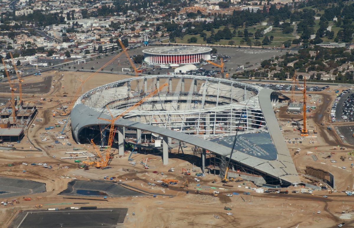 SoFi Stadium’s completion has been deemed “essential” by government officials in California.