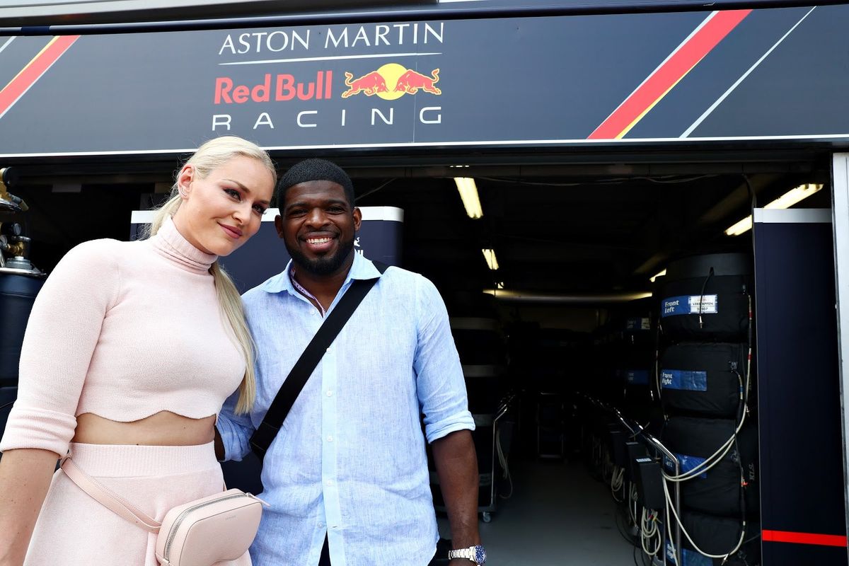 Lindsey Vonn with fianc é  P.K. Subban