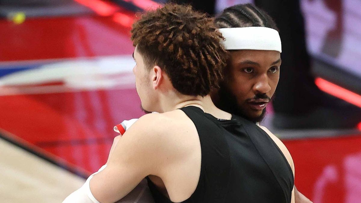 Melo and LaMelo aren’t here for your generation  bickering .