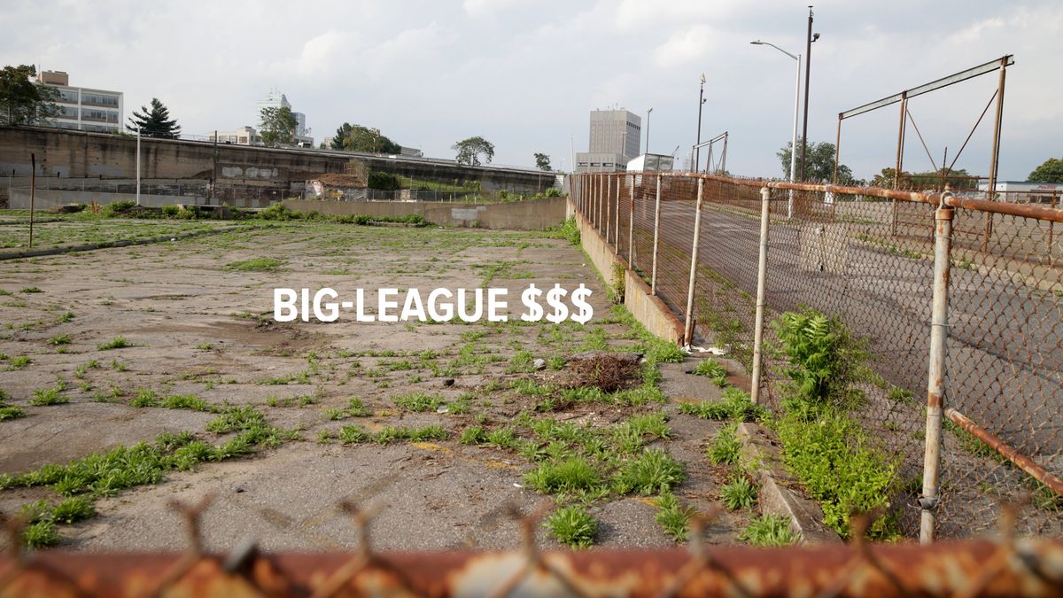 The site of the new ballpark in Worcester, Mass.