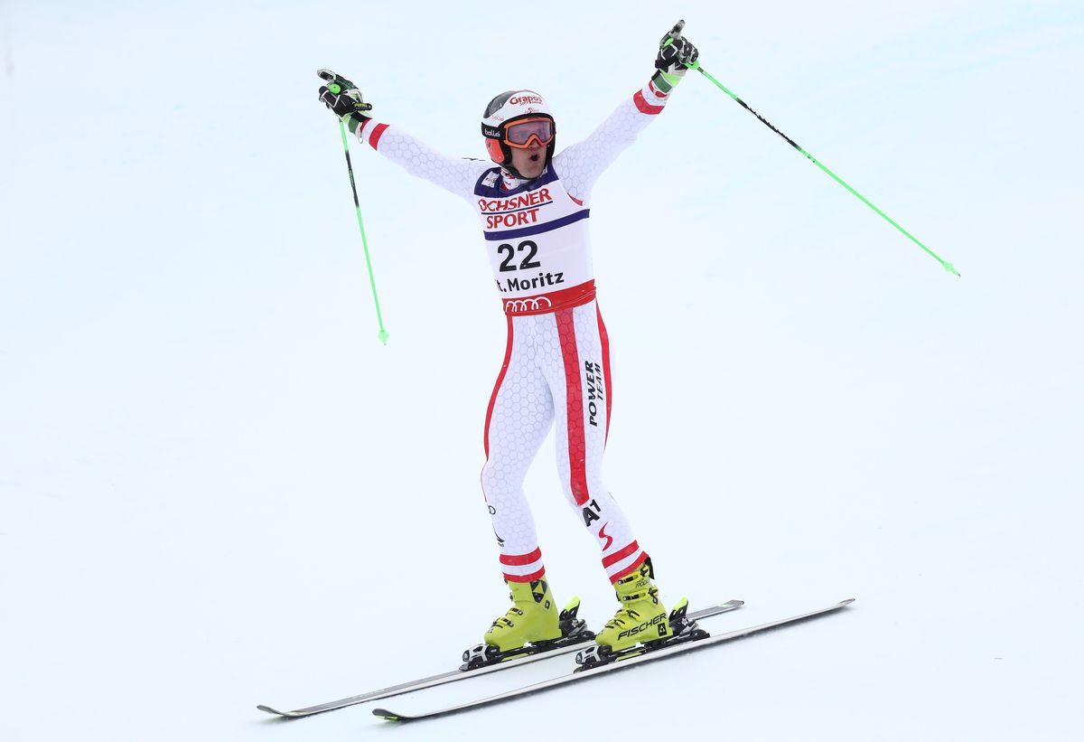 Austrian Roland Leitinger realizes he won silver. Photo: Julian Finney/Getty Images