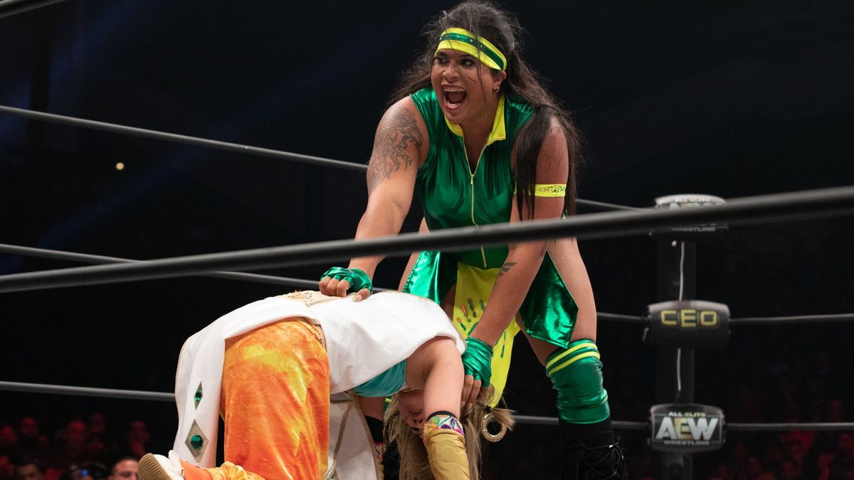 Nyla Rose picks up Yuka Sakazaki at AEW Fyter Fest in June.