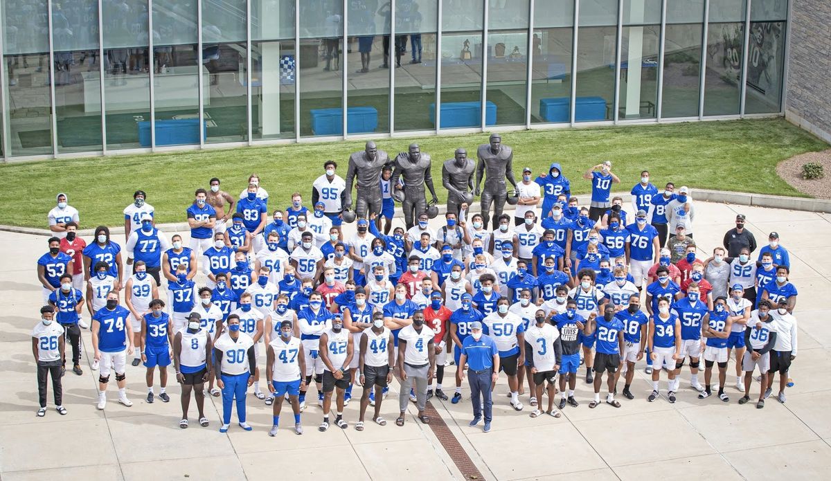 The University of Kentucky football team stands united in the fight for racial justice.