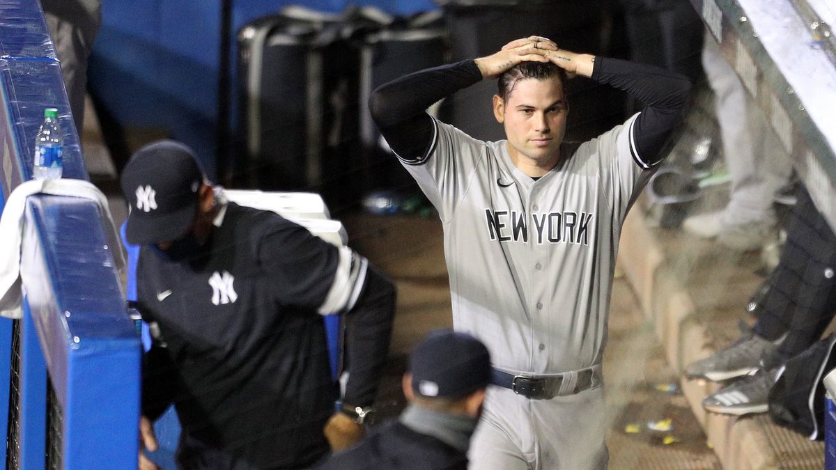 It’s healthy to laugh at Yankees like Adam Ottavino (pictured) , who gave up six runs in an an inning yesterday to the nomadic Blue Jays.