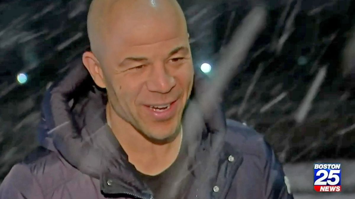 NHL star Jarome Iginla on Boston weather: Pretty tough, we’re from Canada, so it’s not too crazy.
