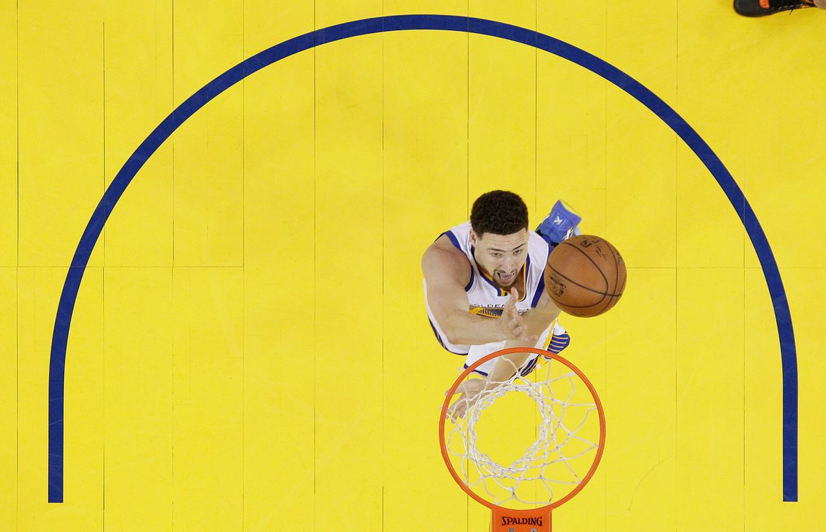 Klay Thompson in Game 6. Via  [object Object] .