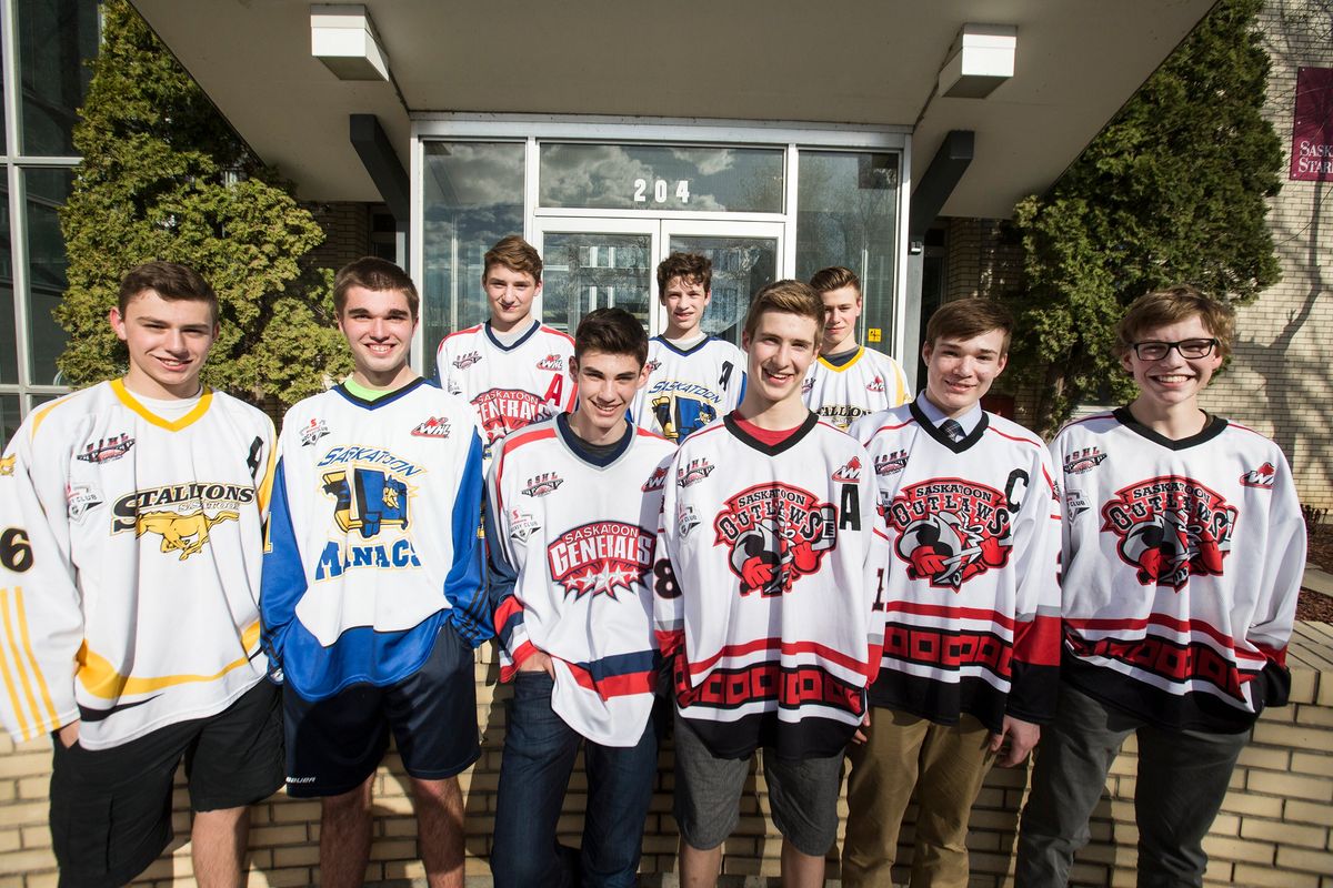 Pictured: the Saskatoon Minor Hockey Association class of 2017. L-R: Cohner, James, Ethan, Boston, Graham, Kaeden, Alec, Logan, Josh.