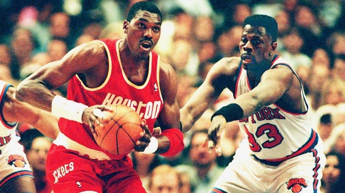 Hakeem Olajuwon was one of only four players to  post a quadruple-double  in an NBA game.
