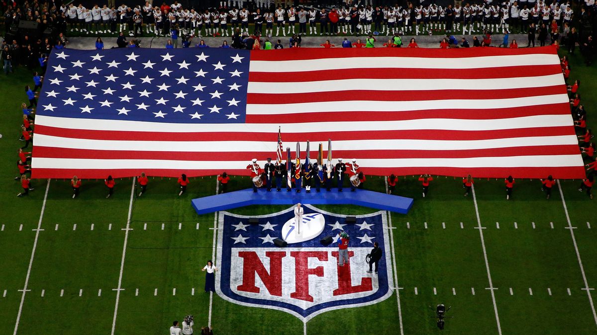 The NFL should avoid controversy and drop the National Anthem from  pre-game ceremonies. Image: Getty
