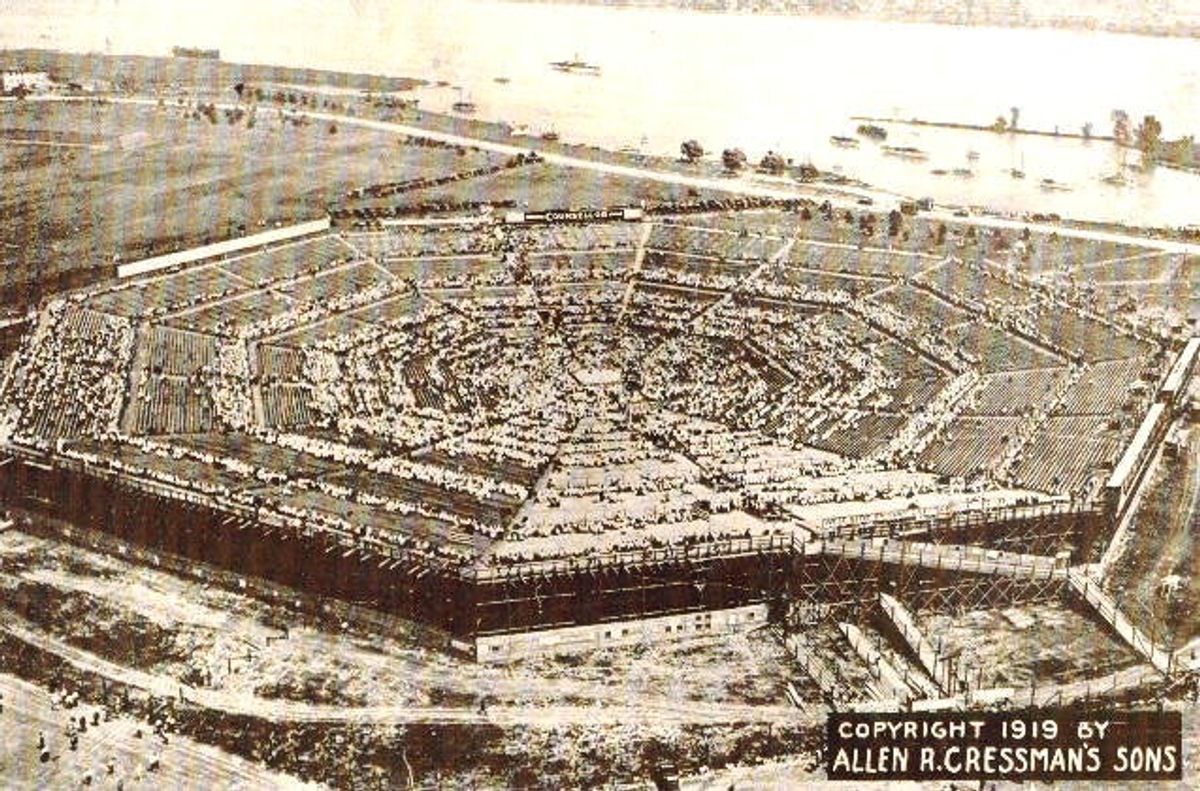 The 80,000-seat temporary arena constructed specifically for the fight.