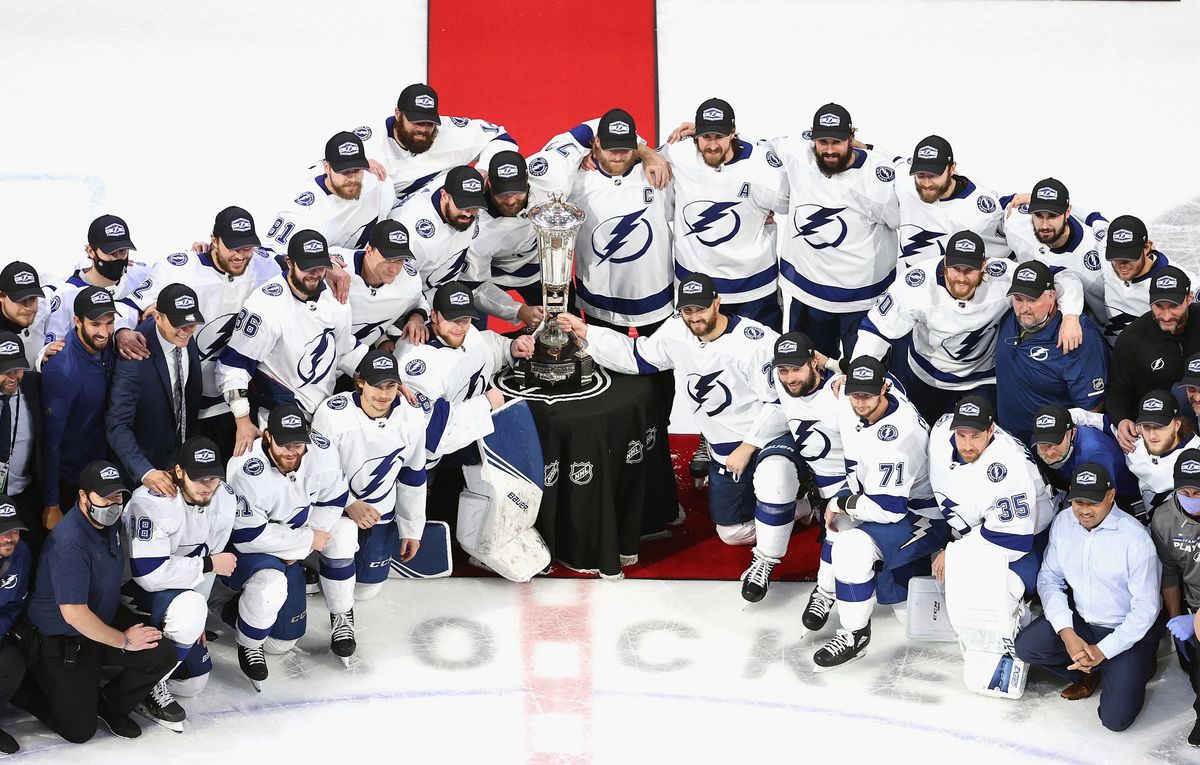 The Tampa Bay Lightning became the first team in years to touch the conference trophy.