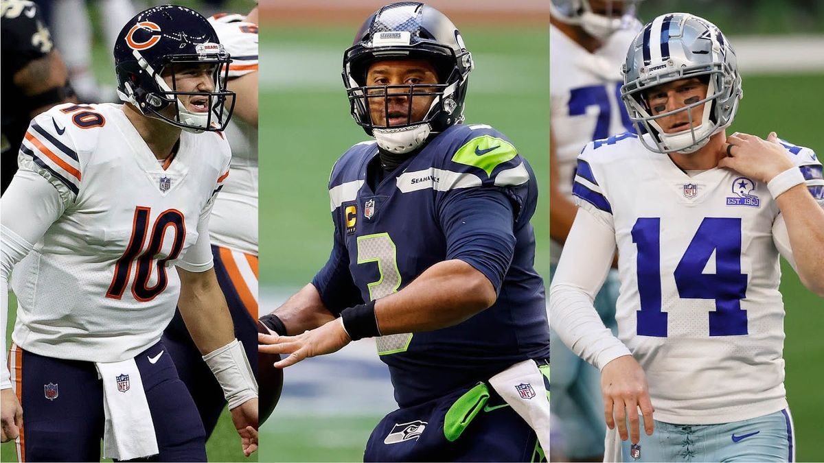 From left:  Mediocre quarterback, good quarterback, mediocre quarterback