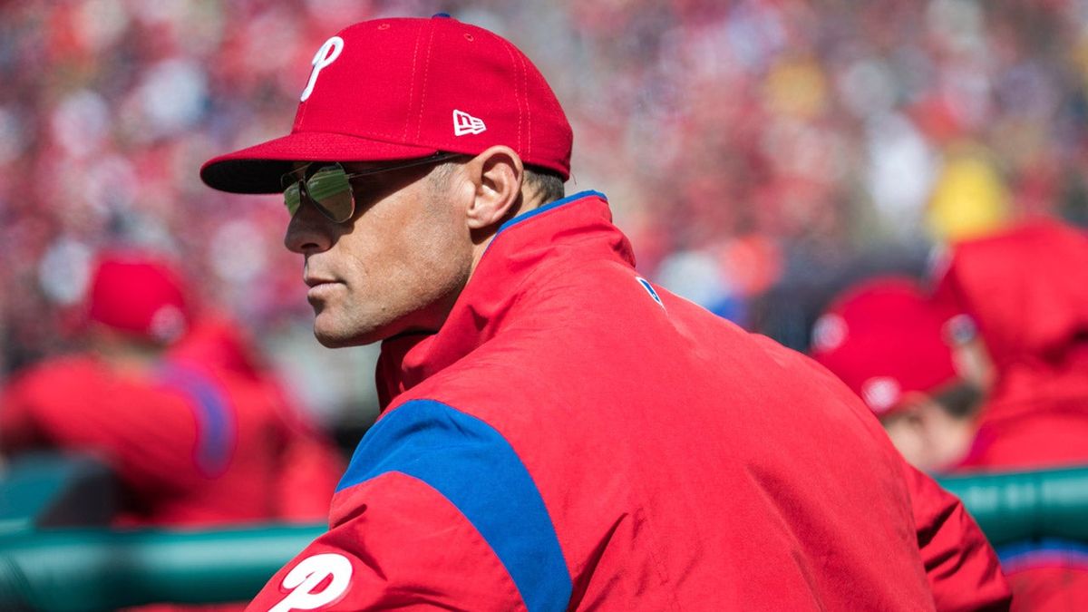 Phillies manager Gabe Kapler during yesterday’s 5-0 win over the Marlins.