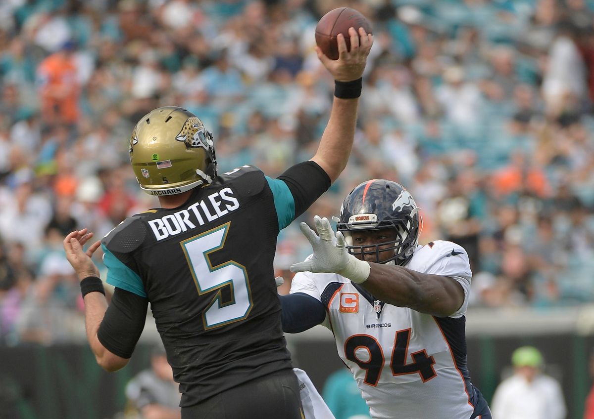 The Jaguars taking on the Broncos.