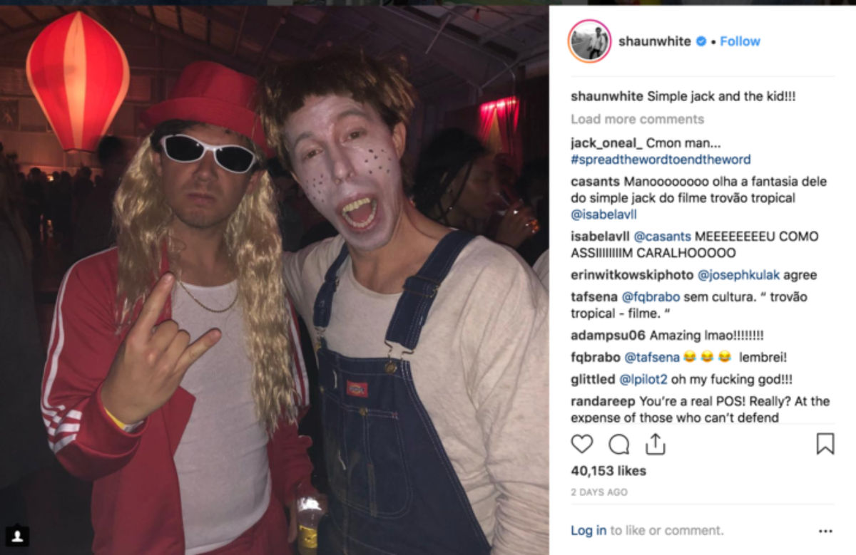 A screenshot of White’s Instagram post, which has now been deleted.