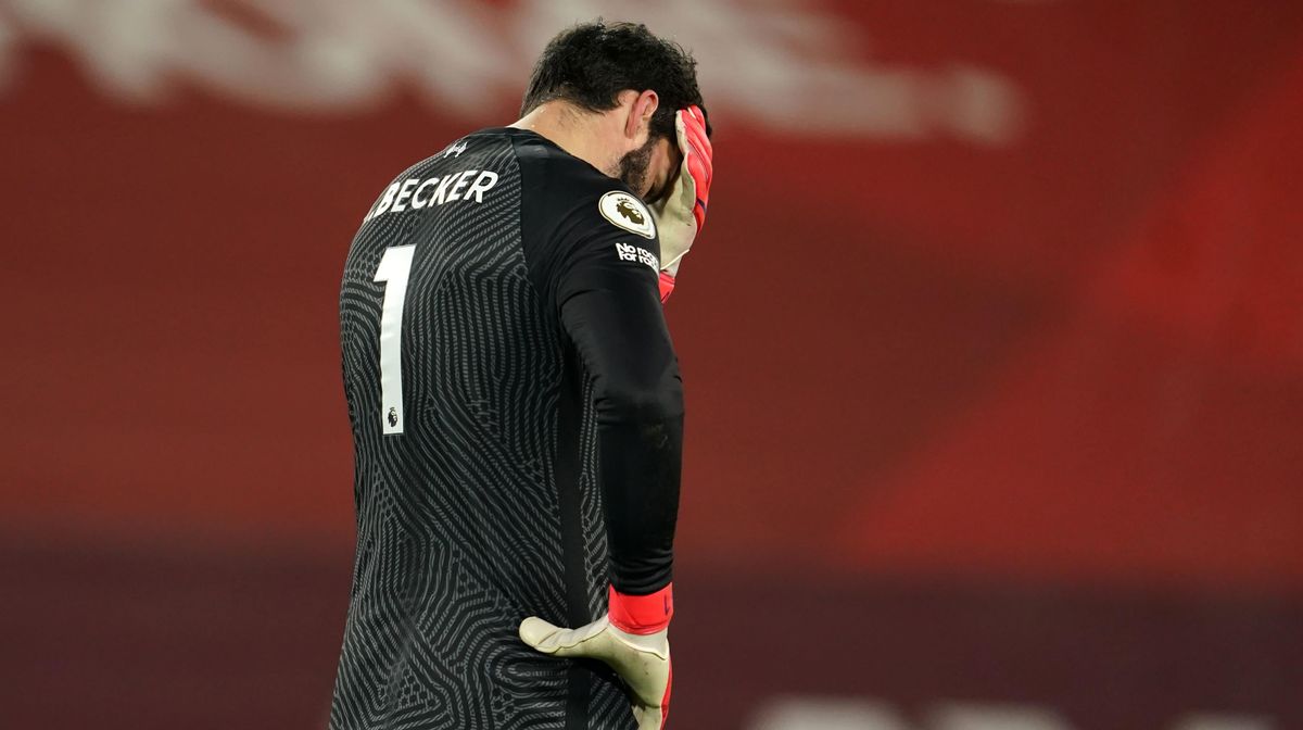 Liverpool keeper Alisson didn’t have a great day in goal.