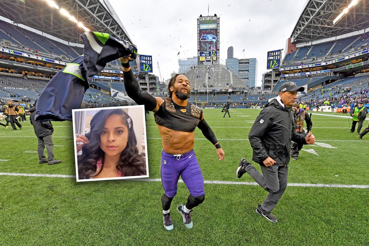 Looks like Ravens safety Earl Thomas put something where his wife Nina didn’t think it belonged.