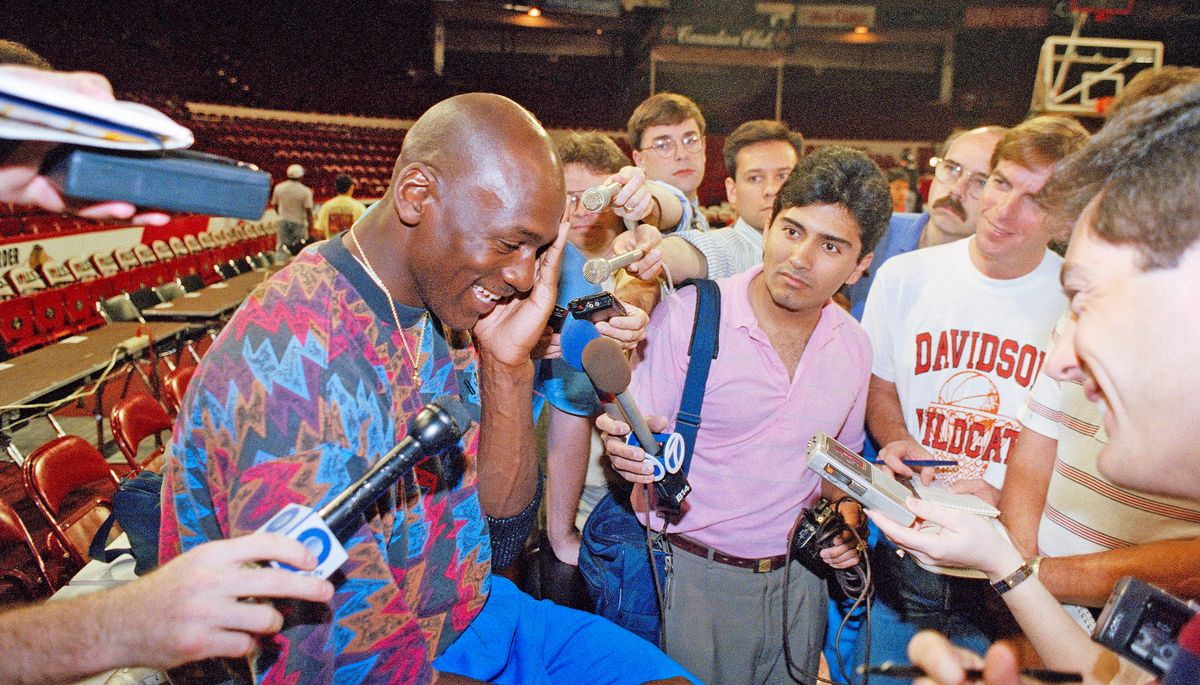 Michael Jordan admits to saying “Republicans buy sneakers, too” but says it was in jest.