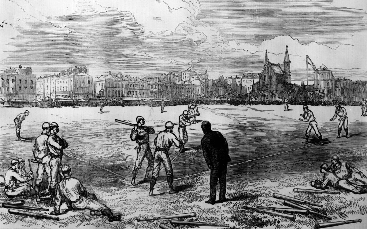 Baseball in May, 1874. Credit: Hulton Archive/ [object Object]