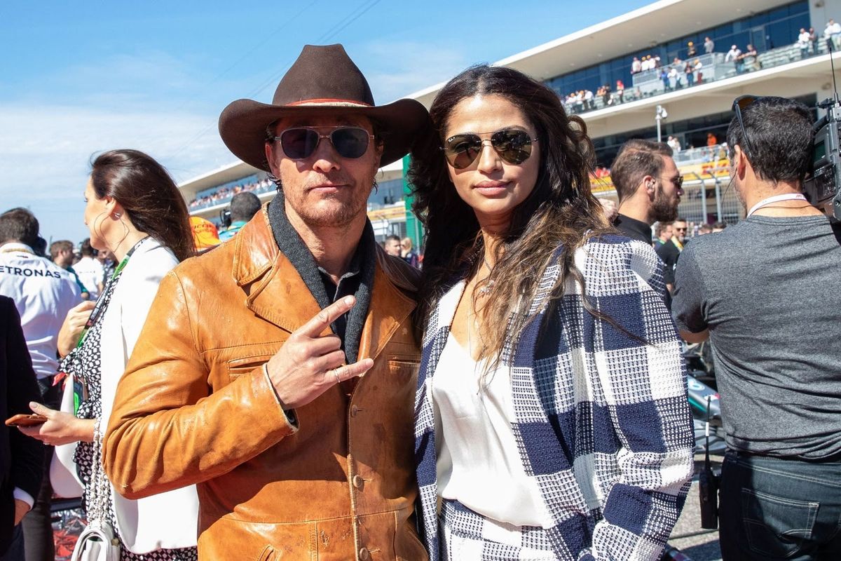 Future Governor McConaughey with wife Camila Alves.