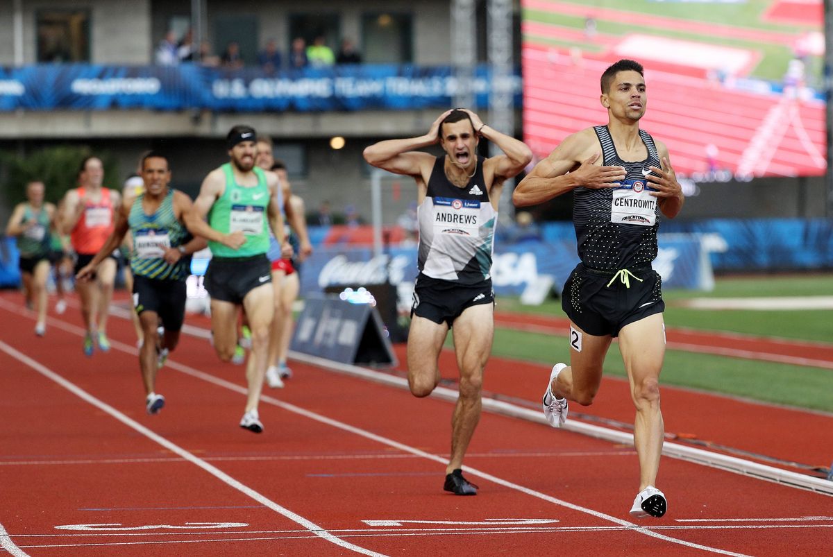 The finish of the men’s 1500 Meter Final at 2016 U.S. Olympic Trials.