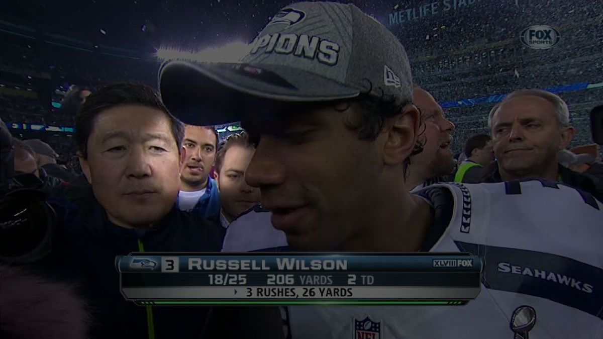 David Aminzadeh spotted on field at Super Bowl XLVIII in Rutherford, NJ on February 2, 2014